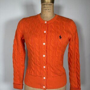 Polo Ralph Lauren Cable Knit Cotton Crew Neck Cardigan